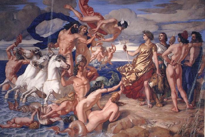 William Dyce Neptune Resigning to Britannia the Empire of the sea oil painting picture